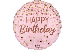 Foil Balloon – "HAPPY Birthday" – Pretty Pink – Pink – 45 cm